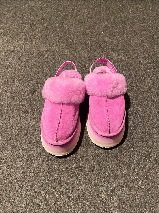 UGG Shoes - UGG Pink Shearling Slingback Platform Mules
